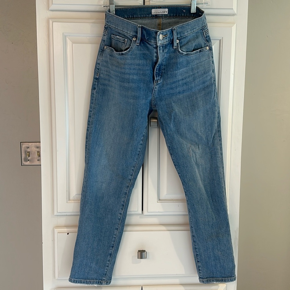 LOFT Mid-Rise Girlfriend Jeans, Size 4/27